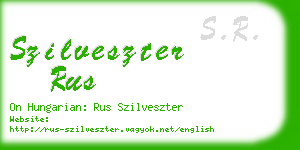 szilveszter rus business card